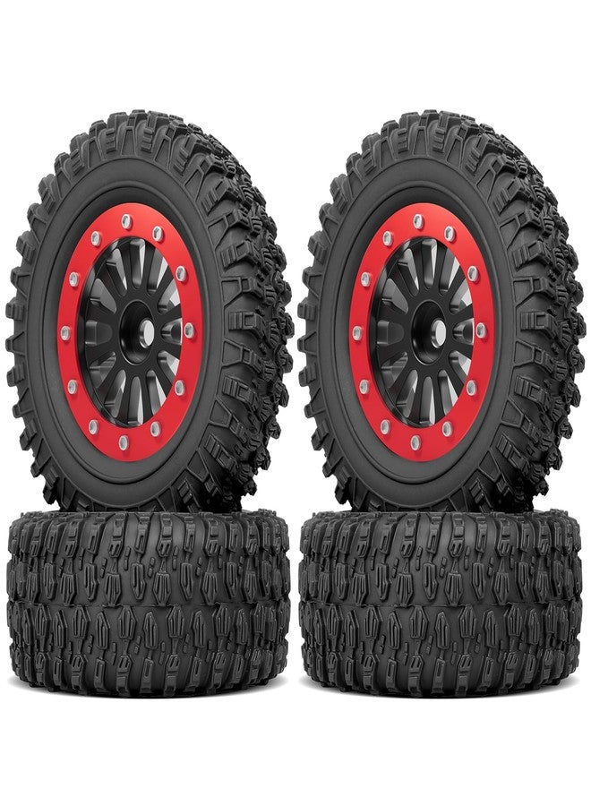 OGUNKE عجلات OGRC 1.3 مع إطارات مطاطية لجميع التضاريس لسيارة TRX4M SCX24 RC كراولر - 66 * 25 مم (C-أسود) - Image 1