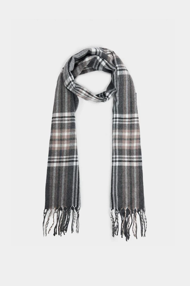 ديفاكتو Man Plaid Neck Scarf