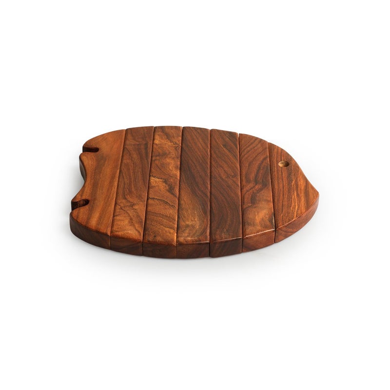 ExclusiveLane 'Abstract Extendable Fish' Wooden Trivet for Dining Table | Handcrafted trivets for hot pots Trivets for Kitchen Tableware (Sheesham Wood, Brown) - Image 4