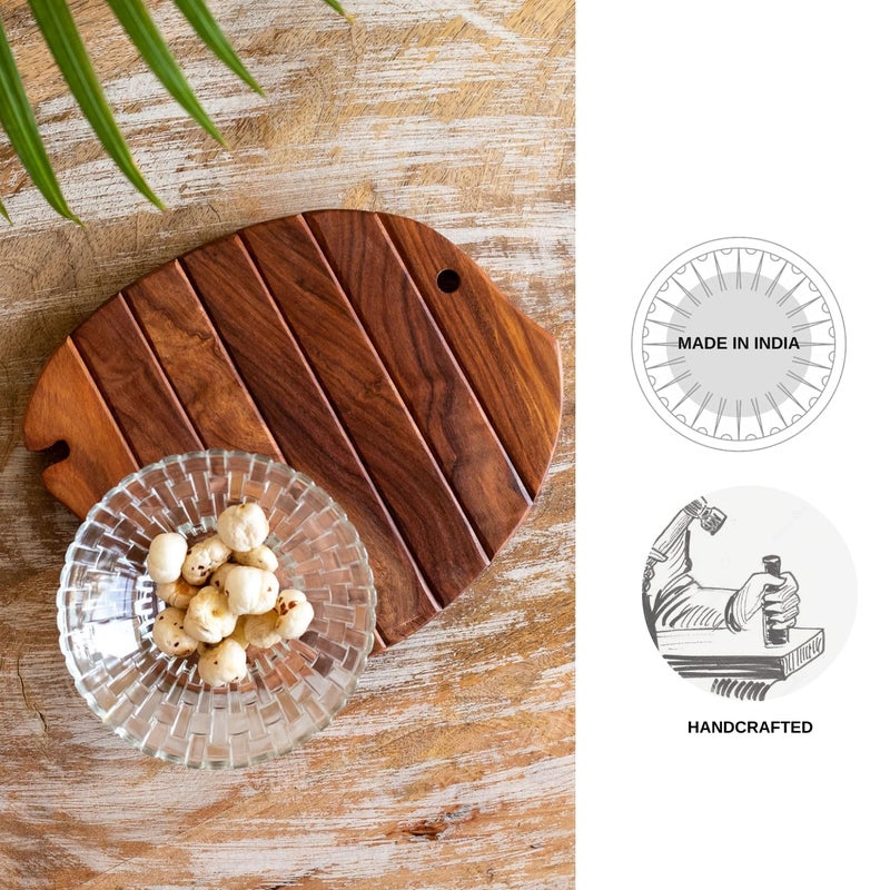ExclusiveLane 'Abstract Extendable Fish' Wooden Trivet for Dining Table | Handcrafted trivets for hot pots Trivets for Kitchen Tableware (Sheesham Wood, Brown) - Image 5