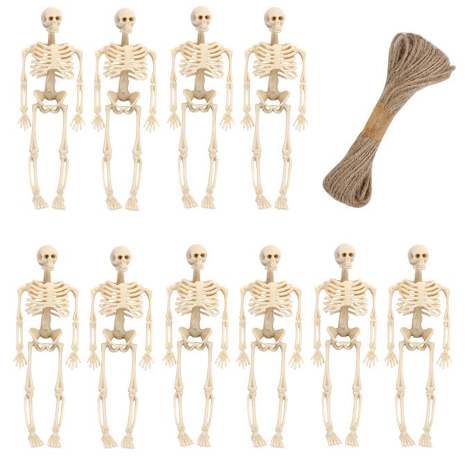 10 PCS Halloween Skull Decor Mini Skull for Halloween Decor Small Plastic Halloween Bones Skull Figurines