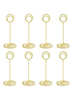 8 Pcs Place Card Holder Memo Clip Photo Table Number Gold Holder, Stand, Paper Menu Stand