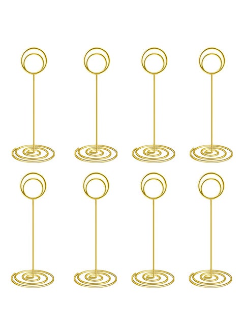 8 Pcs Place Card Holder Memo Clip Photo Table Number Gold Holder, Stand, Paper Menu Stand