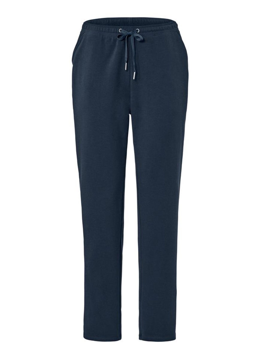 Tchibo Women Regular Fit Solid Trouser Pants, Navy  - Image 2