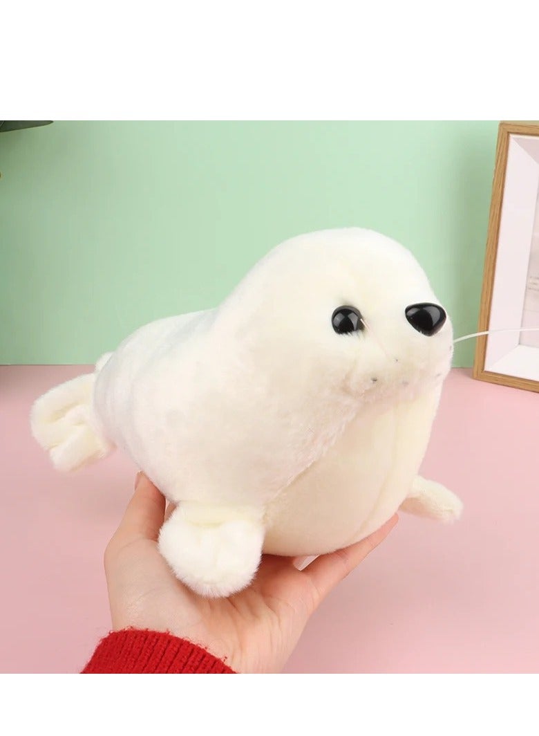 UNIVERSAL TOYS 16-Inch Adorable Seal Plush Toy - Soft & Cuddly Marine Animal for Kids | Perfect Stuffed Toy for Boys & Girls | Cute, Durable & Huggable |Ideal Gift for Ocean Animal Lovers (White)  - Image 2