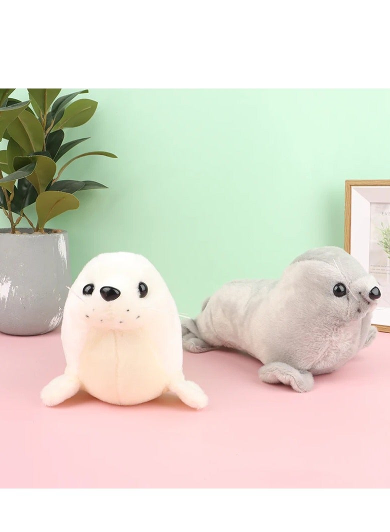 UNIVERSAL TOYS 16-Inch Adorable Seal Plush Toy - Soft & Cuddly Marine Animal for Kids | Perfect Stuffed Toy for Boys & Girls | Cute, Durable & Huggable |Ideal Gift for Ocean Animal Lovers (White)  - Image 3