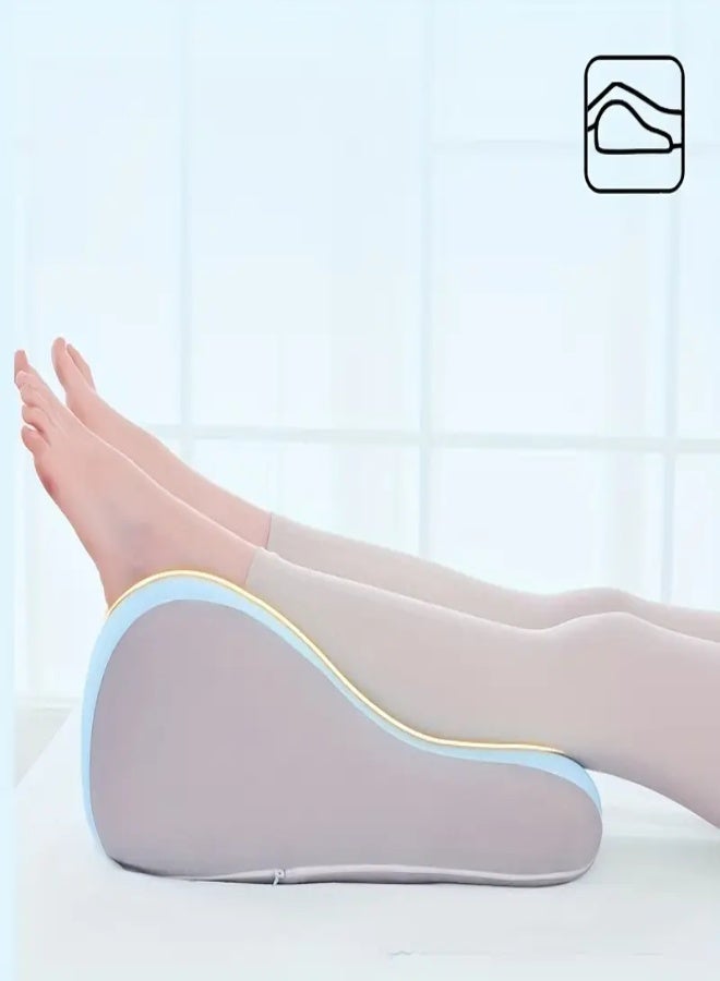 ارواق وسادة سرير مريحة من إسفنج الذاكرة للنوم على البطن وللأزواج - دعم للأمومة، وسادة للقراءة، إغلاق بسحاب، غطاء من البوليستر المنسوج - غسيل يدوي فقط، أزرق سماوي - Image 4