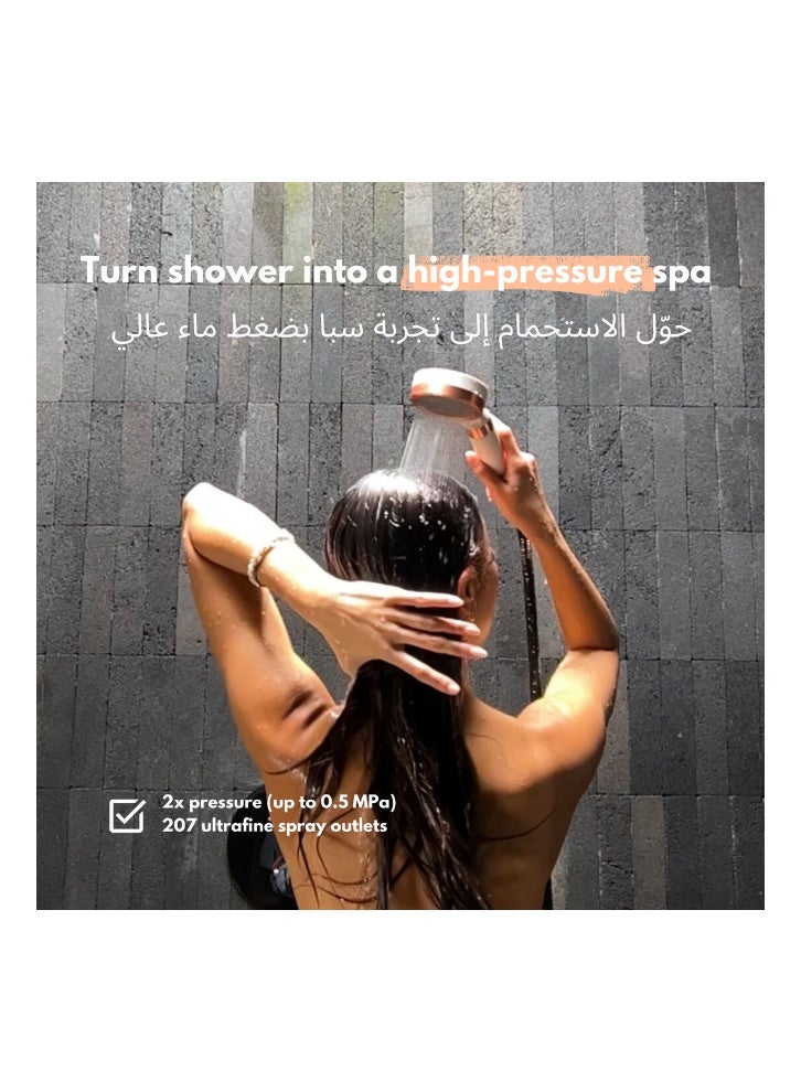 Marjo Shower Filter - High Pressure Handheld Shower Head | Water Filter Shower for Hair Loss | Healthy Skin & Hair, Bathroom Accessories, Lab-Tested Chlorine Removal (Transparent Black) - Image 4