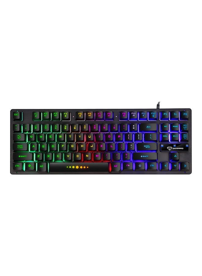 GK-10 USB Wired Keyboard Keyboard 87 Keys Black S1 black single mouse - Image 1