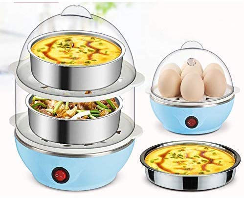 TERXA TERXA Egg Boiler 14 Egg Poacher For SteamingCookingBoilingFrying Electric Automatic Egg Cooker Portable Double Layer Steamer Kitchen Tool Accessories Pack of 1Multicolor  - Image 5