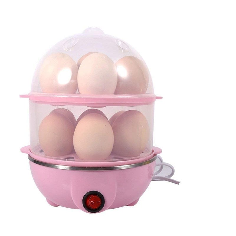 TERXA TERXA Egg Boiler 14 Egg Poacher For SteamingCookingBoilingFrying Electric Automatic Egg Cooker Portable Double Layer Steamer Kitchen Tool Accessories Pack of 1Multicolor  - Image 1