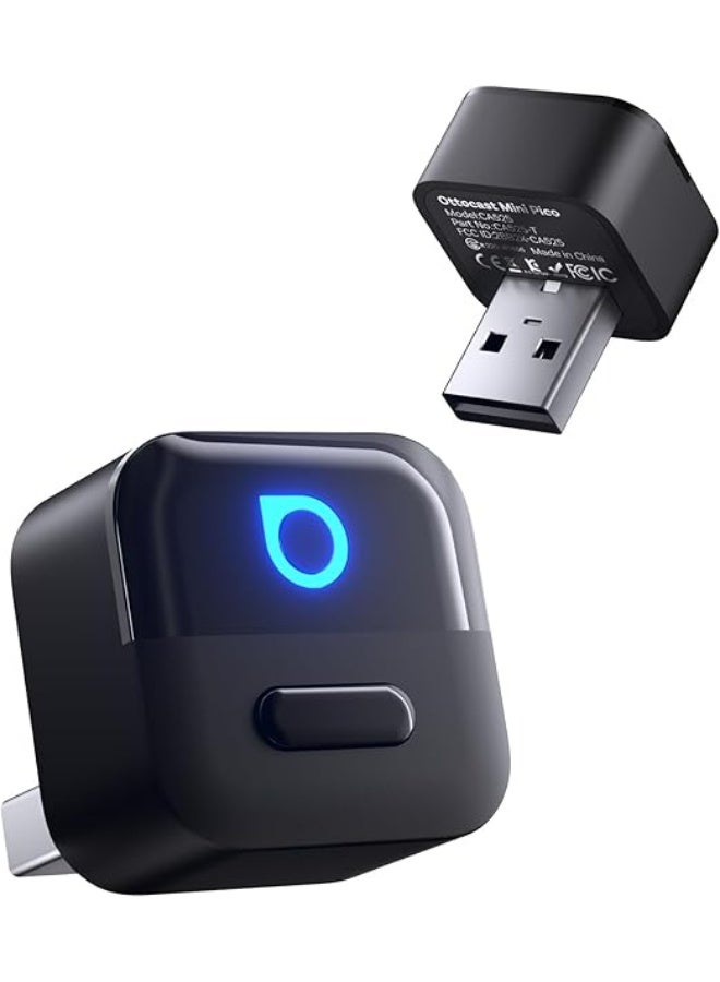Ottocast Mini Pico 2-in-1 Wireless CarPlay & Android Auto Adapter, WiFi 6 & Bluetooth 5.4, Fast Auto Reconnect, Dual Device Memory, Voice Control, OTA Updates, Plug & Play Smart Car Connectivity - Image 1