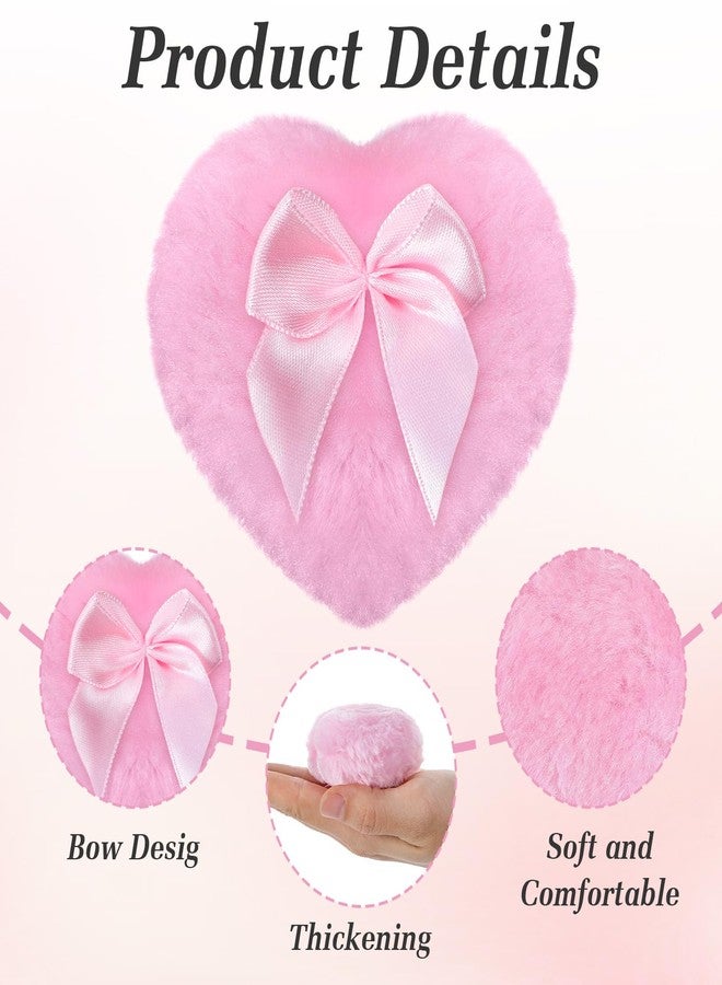 Guduling 4 Pcs Large Powder Puff,Heart Dusting Powder Puff,Soft Face Body Powders Puffs, Washable Reusable Makeup Puffs for Body Powders Wet Dry Makeup Tool for Baby & Kid & Adult - Image 3