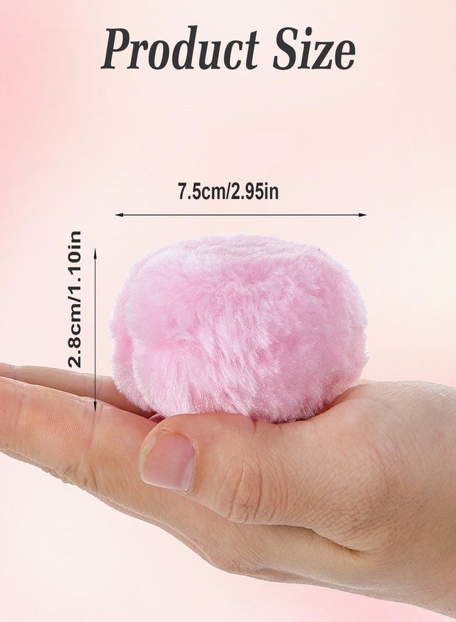 Guduling 4 Pcs Large Powder Puff,Heart Dusting Powder Puff,Soft Face Body Powders Puffs, Washable Reusable Makeup Puffs for Body Powders Wet Dry Makeup Tool for Baby & Kid & Adult - Image 2