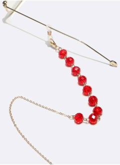 RA accessories Women's Elegant Shape Eyeglasses Chain Of Golden With Red Crystal  - Image 2