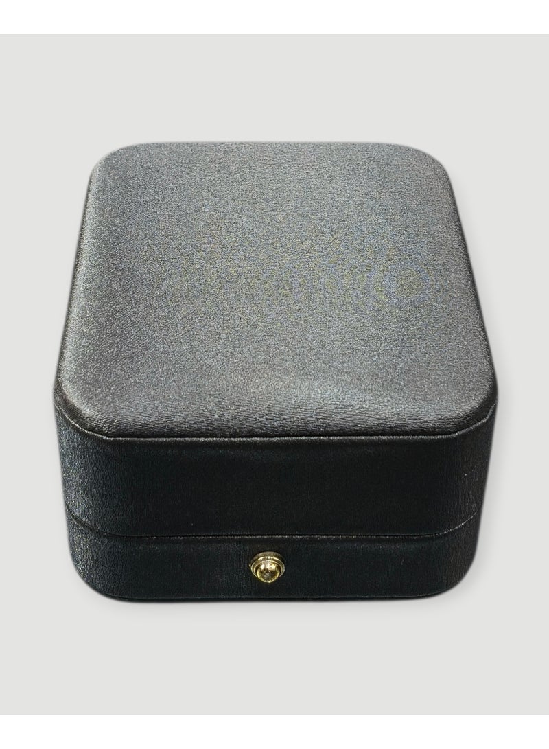 Al Seraj Luxury Premium Pendant & Earring Jewelry Box | Grey Rexine Exterior with Grey Velvet Interior | Elegant Jewellery Gift Box for Wedding, Proposal & Shop Display - Image 4