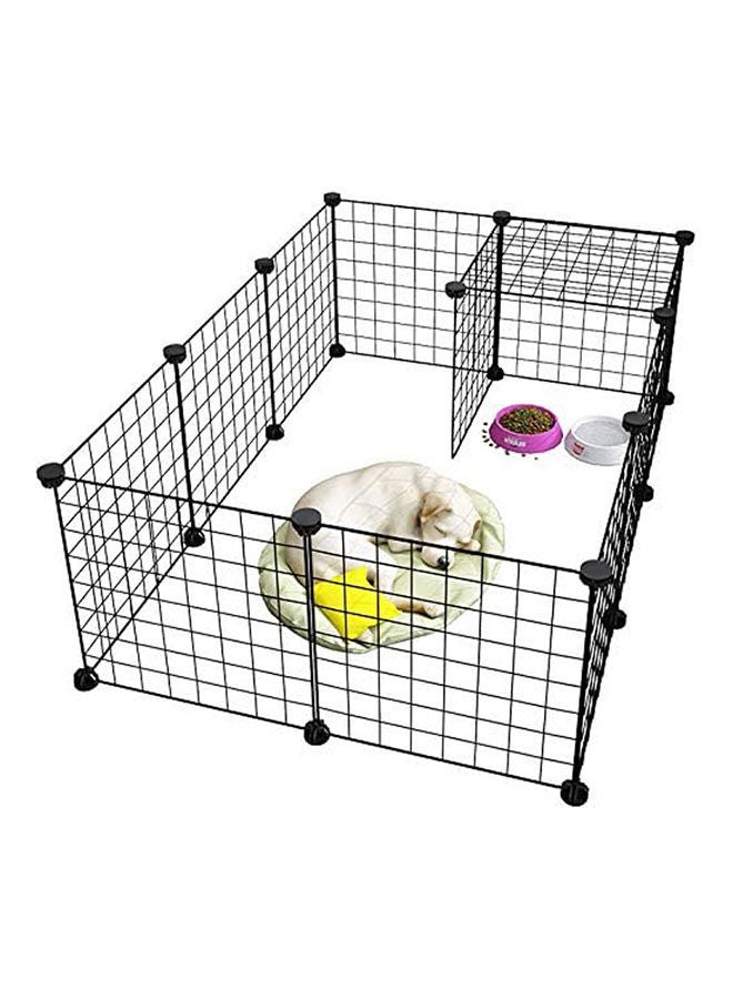 Golden Arrows Exercise Cage 12 Panels Metal Wire Yard Fence - 55x 27.5x 13.8 cm - Image 1