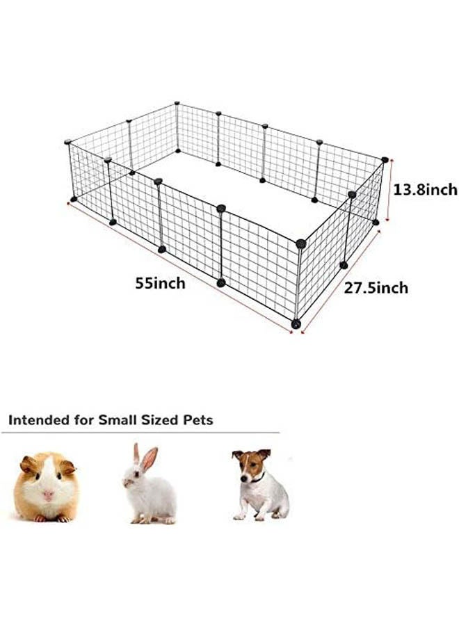 Golden Arrows Exercise Cage 12 Panels Metal Wire Yard Fence - 55x 27.5x 13.8 cm - Image 2
