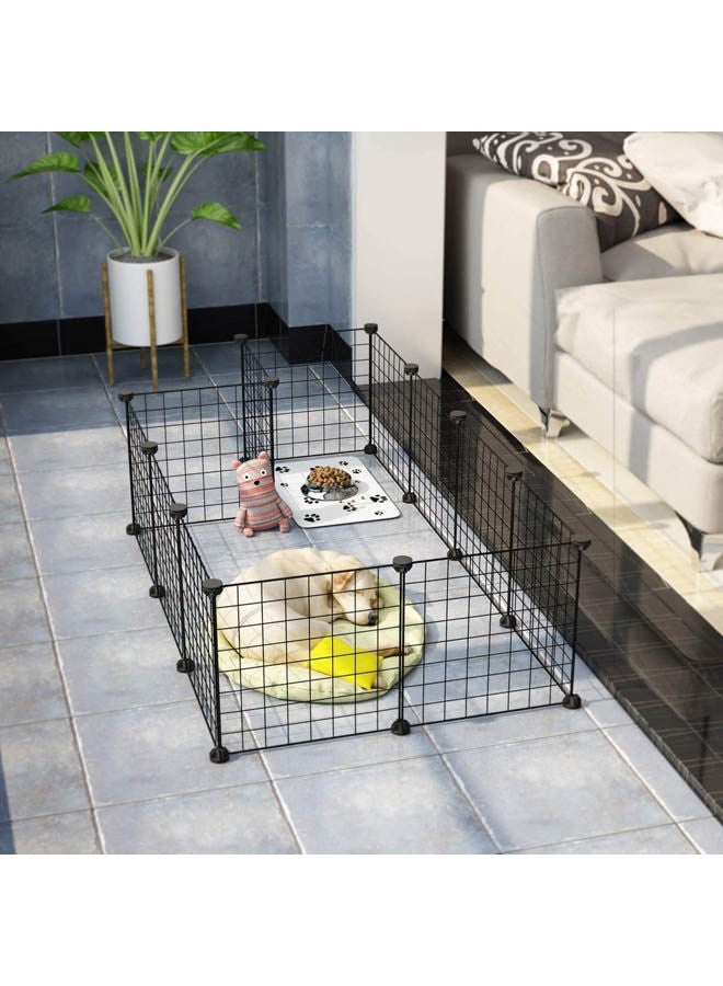 Golden Arrows Exercise Cage 12 Panels Metal Wire Yard Fence - 55x 27.5x 13.8 cm - Image 5