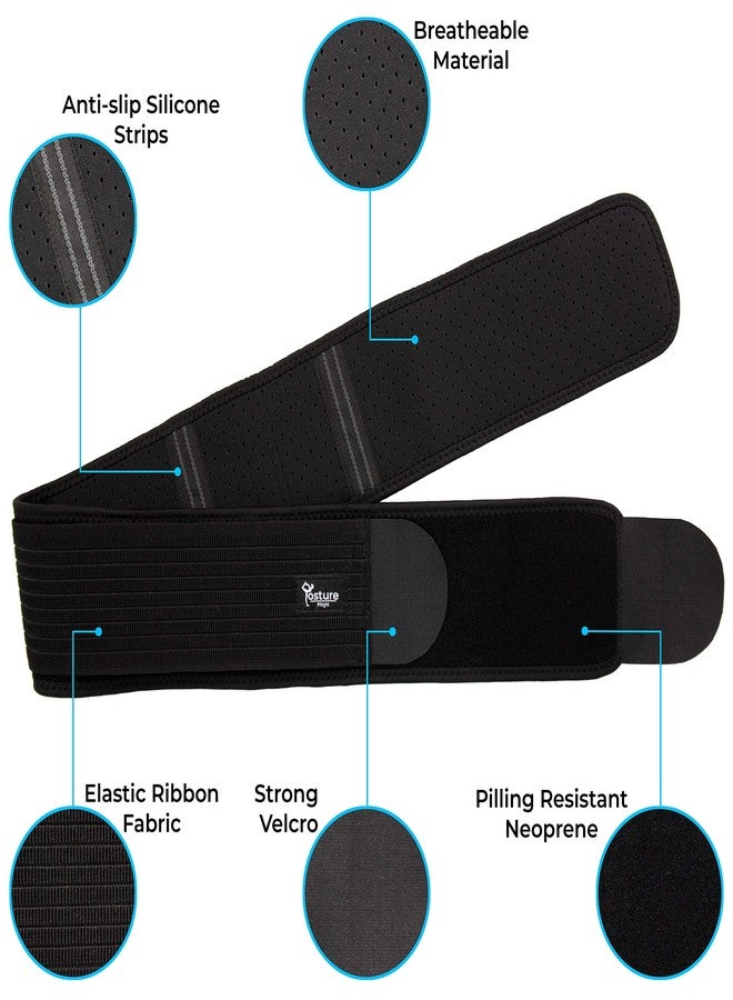Posture Magic neoprene Sacroiliac SI Joint Support Belt for Women and Men - Reduce Sciatic, Pelvic, Lower Back and Leg Pain - Stabilize SI Joint (Plus (Hip Size 46-55"), pain relief) - Image 3