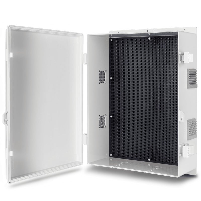 Namunanee Outdoor Electrical Junction Box ABS Water Resistant Enclosure with Internal Mounting Panel Hinged Cover 181 H 126 L 63 W