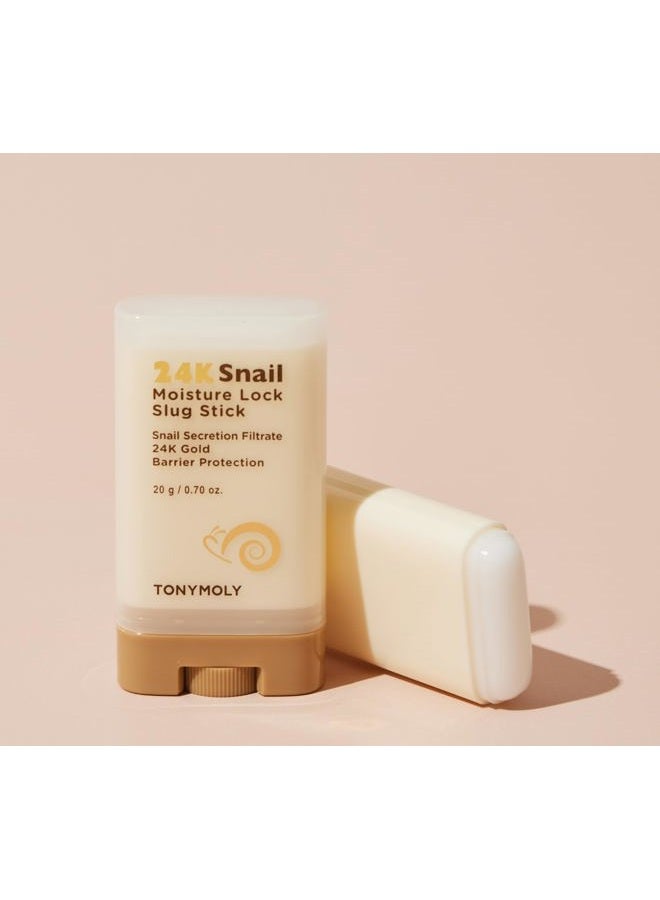 TONYMOLY عصا الوجه المرطبة 24K الحلزونية، مع مخاط الحلزون وذهب 24k، هدية سلة عيد الفصح، عصا متعددة الاستخدامات للترطيب وحماية الحاجز، 20غ - Image 3