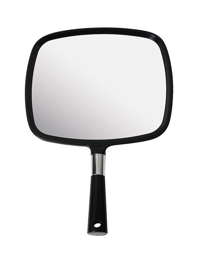 SNOWFLAKES SNOWFLAKES Hand Mirror, Large Handheld Mirror with Handle,Black Hang Makeup Mirror,Hairdresser Mirror.  - Image 1