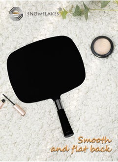 SNOWFLAKES SNOWFLAKES Hand Mirror, Large Handheld Mirror with Handle,Black Hang Makeup Mirror,Hairdresser Mirror.  - Image 2