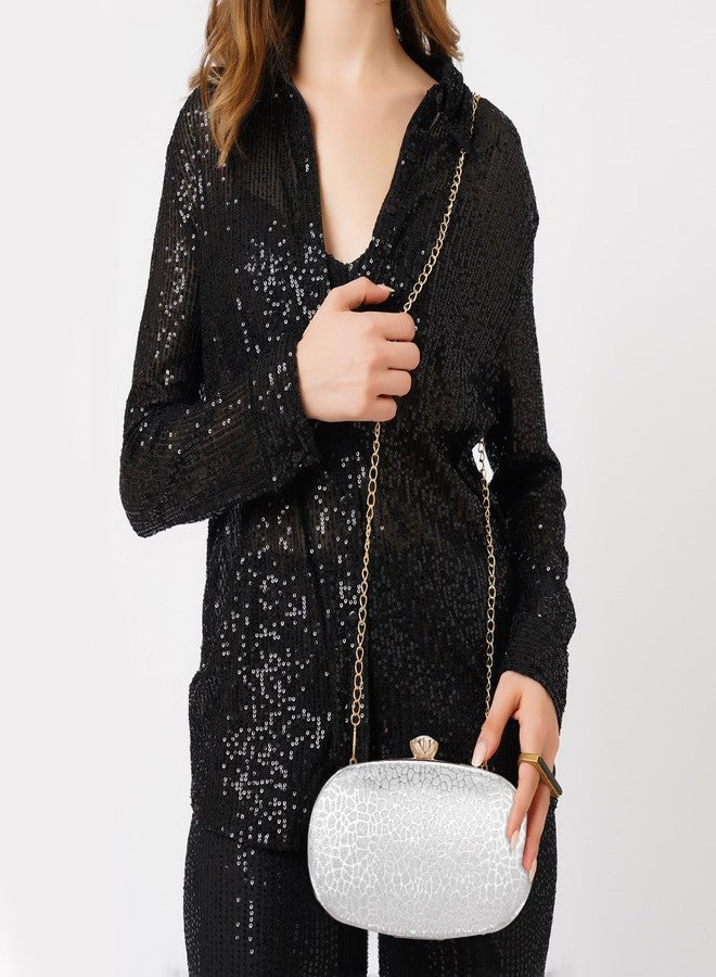 NORVE PU Metal Stylish Unique Trendy Design Crossbody Party Clutch For Women - Image 3