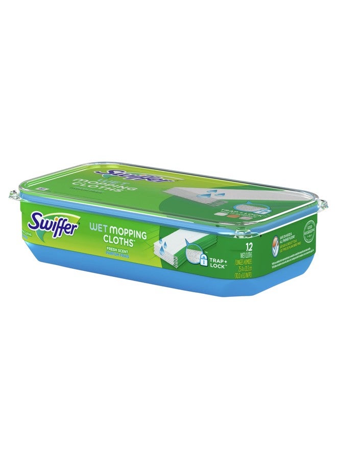 Swiffer Sweeper Wet Mopping Pad Refills for Floor Mop Open Window Fresh Scent 12 Count(Pack of 6) - Image 1