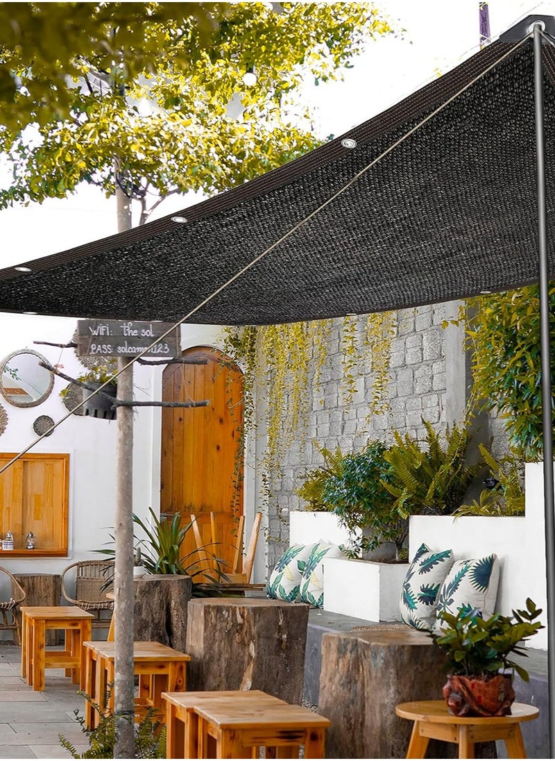 Generic - Shade Cloth Garden Shade Mesh Net with Grommets Sun Shade Cover for Pergola Patio Plants Greenhouse Chicken Coop Outdoor (4 x 6 Meter, Black) - Image 1
