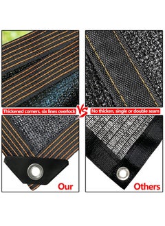 Generic Shade Cloth Garden Shade Mesh Net with Grommets Sun Shade Cover for Pergola Patio Plants Greenhouse Chicken Coop Outdoor (4 x 6 Meter, Black)  - Image 4