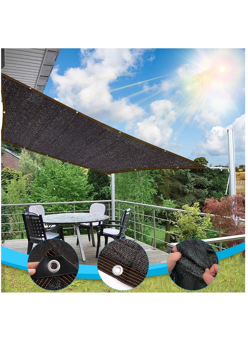 Generic Shade Cloth Garden Shade Mesh Net with Grommets Sun Shade Cover for Pergola Patio Plants Greenhouse Chicken Coop Outdoor (4 x 6 Meter, Black)  - Image 3