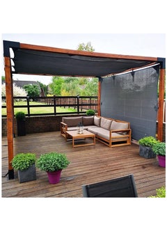 Generic Shade Cloth Garden Shade Mesh Net with Grommets Sun Shade Cover for Pergola Patio Plants Greenhouse Chicken Coop Outdoor (4 x 6 Meter, Black)  - Image 5