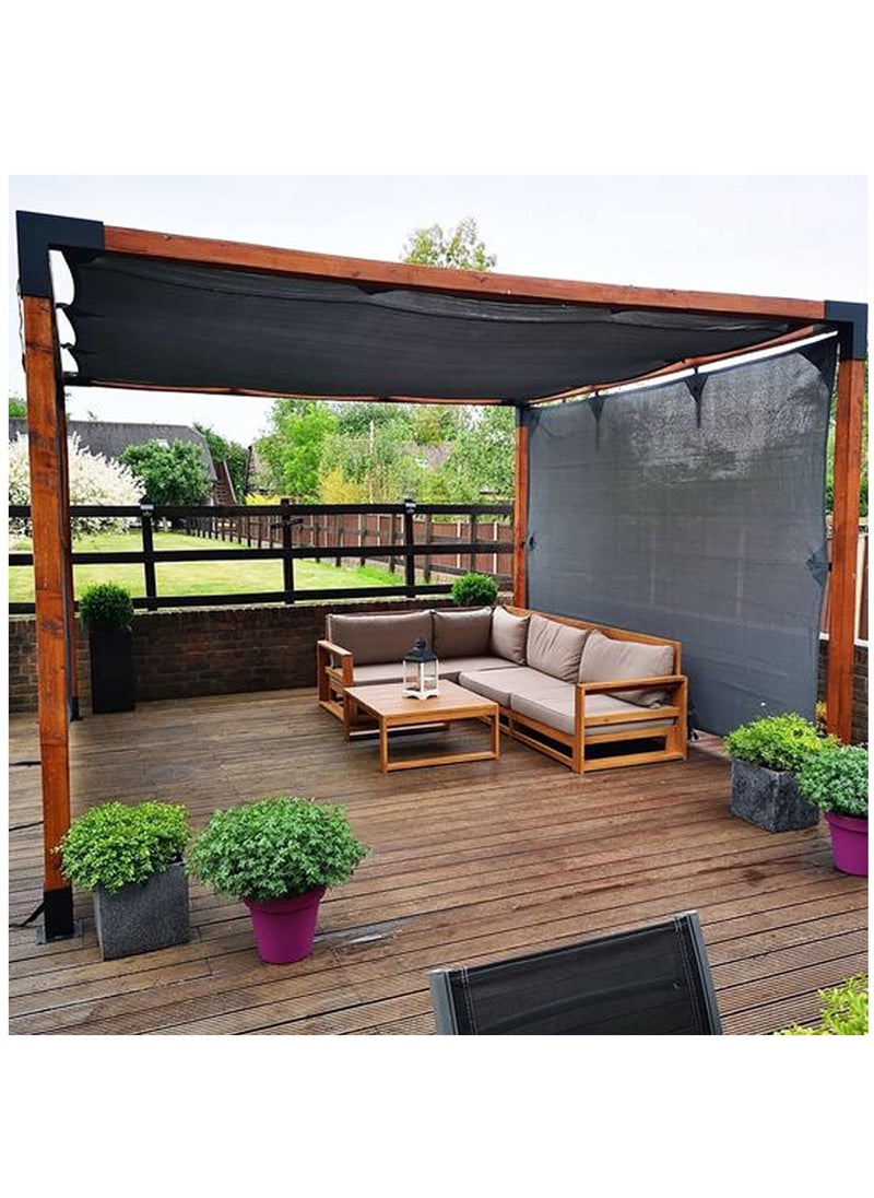 Generic Shade Cloth Garden Shade Mesh Net with Grommets Sun Shade Cover for Pergola Patio Plants Greenhouse Chicken Coop Outdoor (4 x 6 Meter, Black)  - Image 5