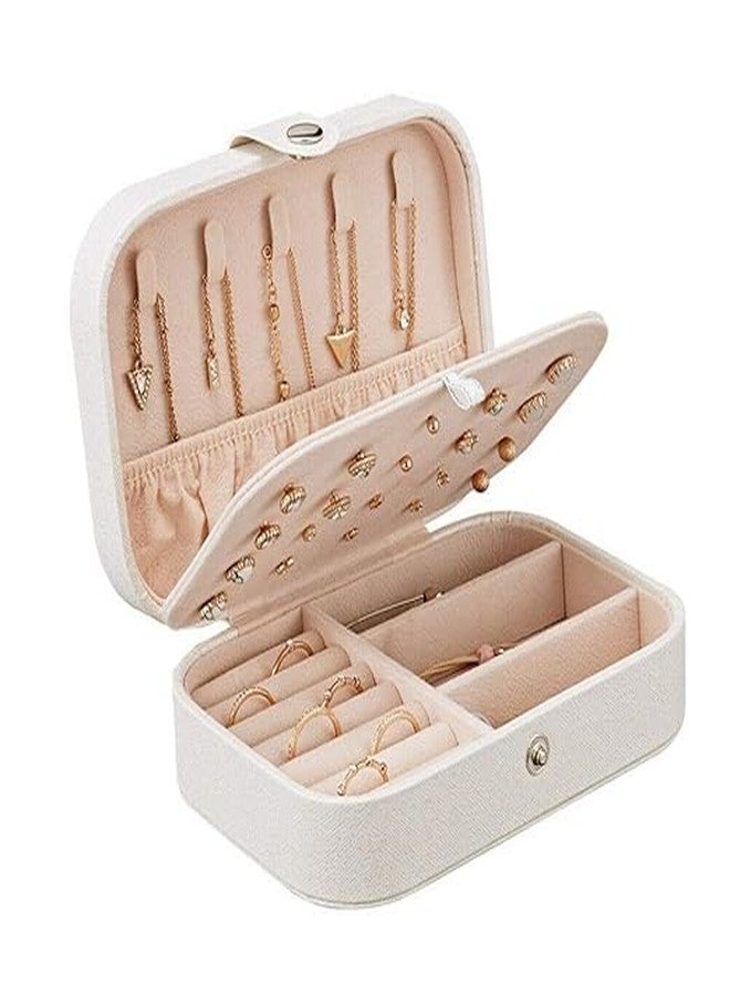 ZINZA Leather Mini Jewelry Travel Case Small Travel Jewelry Organizer Portable Jewelry Box Travel Mini Storage Organizer Portable Display Storage Box For Rings Earrings Necklaces Gifts, Multicolor - Image 3
