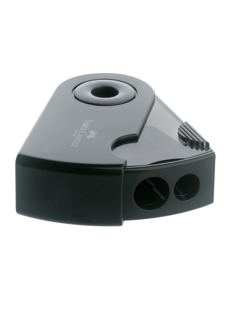 فابير كاستل مبراة بفتحة مزدوجة وغطاء من فابير-كاستل تتميز بتصميم اسطواني عصري - Image 1