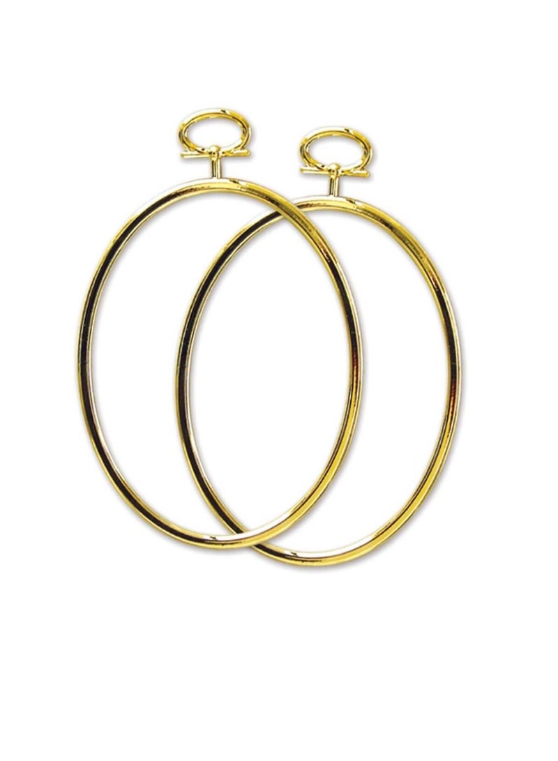 Just A Frame Oval 3.25in x 4.25in Gold 2pc - Image 3