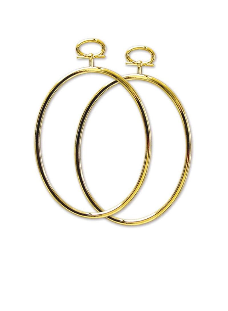 Just A Frame Oval 3.25in x 4.25in Gold 2pc - Image 2