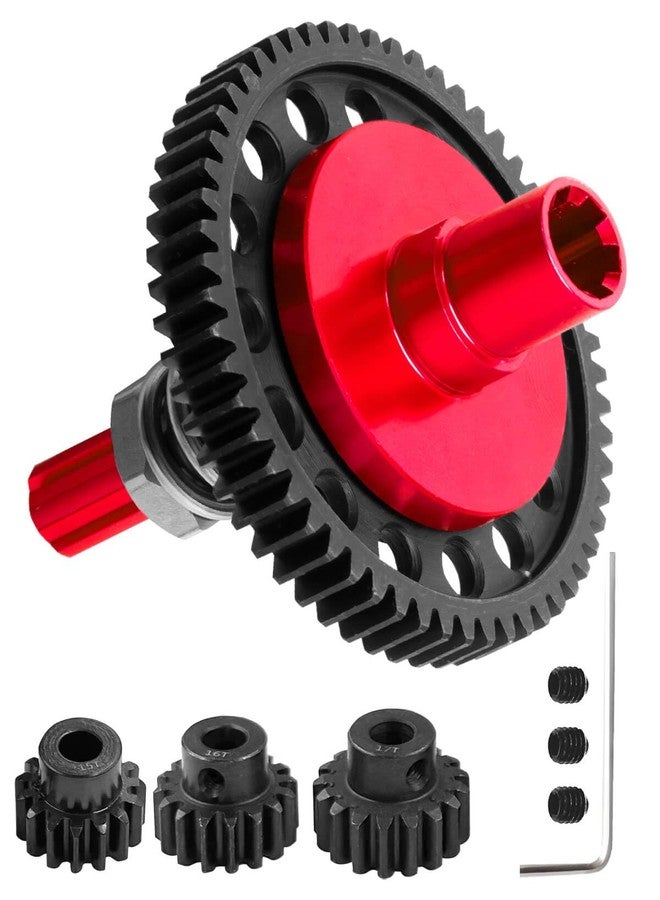 ترس انزلاقي ARRCat 57T 0.8Mod مع تروس صغيرة 3.175 مم، تروس 15T، 16T، 17T، قطع غيار مُحسّنة لسيارات التحكم عن بُعد بمقياس 1/10 من طراز Granite Senton Big Rock Vorteks 3S Blx Mega550، وKraton Outcast 4S Blx، و1/8 Typhon 3S، باللون الأحمر. - Image 1
