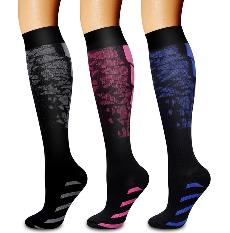 Laite Hebe 3 Pack Compression Sock-Compression Sock For Women and Men Circulation -Best for Running,Athletic Sports - Image 1