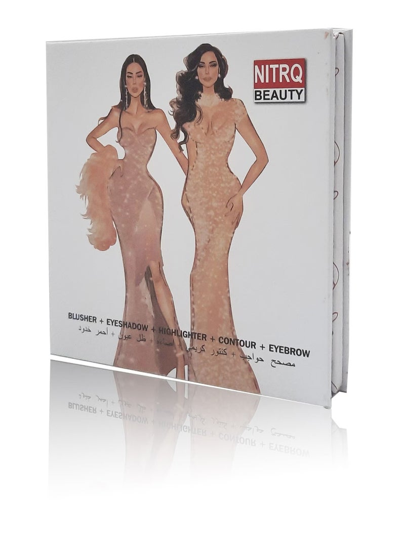 Nitrq Beauty Five-colored illumination - triple illumination - three-color contour - three-colored blusher - multi-colored shades - Image 1