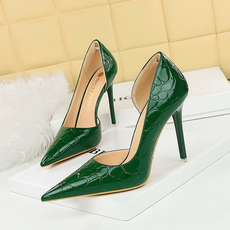 1298-3 Elegant Womens Fashion Flats Green 