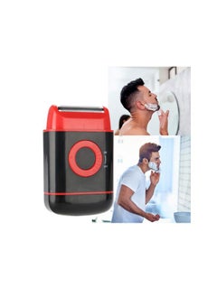 Electric Shaver, Ultra-thin Foil Pop-up Beard Trimmer AA Battery Power Shaving Razor for Men(Red)