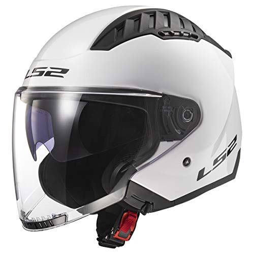 LS2 Helmets Copter Open Face Helmet (Gloss White - Medium) - Image 1