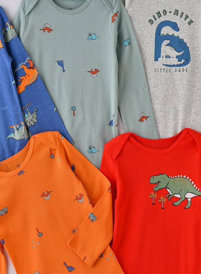 babyqlo Dinosaur Adventure Bodysuit Set of 5