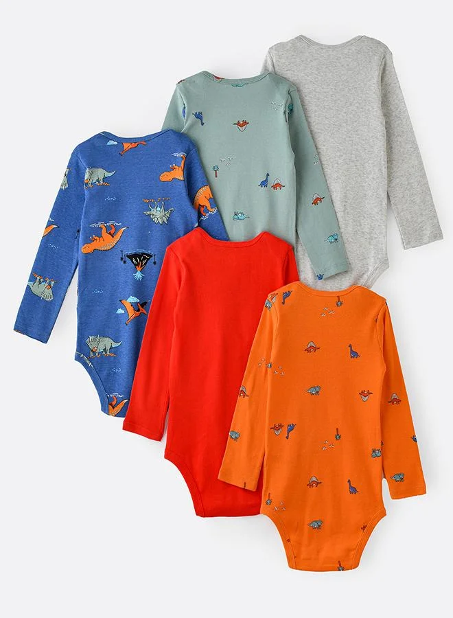 babyqlo Dinosaur Adventure Bodysuit Set of 5
