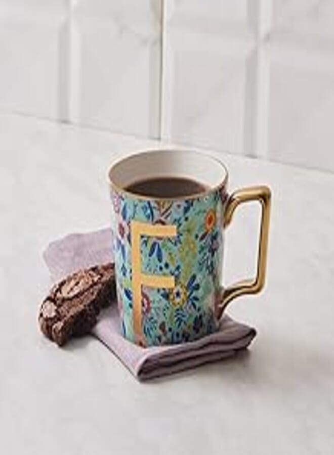 Karaca Karaca | Flower F Letter Mug