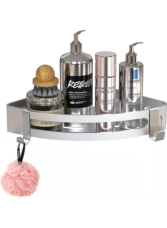 Raxoom Caddy Bathroom Shelf,No Drilling Traceless Adhesive Bathroom Storage Organizer,SUS304 Rustproof Shower Rack, 2-in-1 Kitchen Spice Racks - Image 1