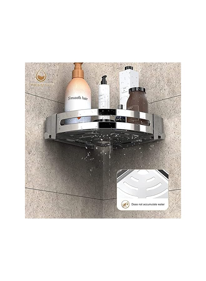 Raxoom Caddy Bathroom Shelf,No Drilling Traceless Adhesive Bathroom Storage Organizer,SUS304 Rustproof Shower Rack, 2-in-1 Kitchen Spice Racks - Image 4